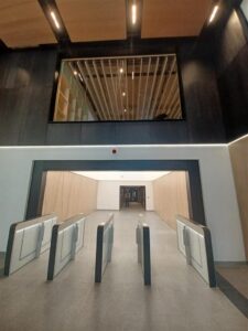 Interior entrance security at 10 Brindleyplace